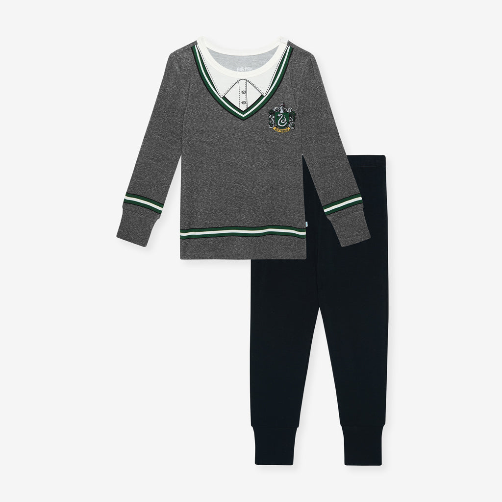 Harry Potter Black Long Sleeve Toddler Pajamas Slytherin Uniform