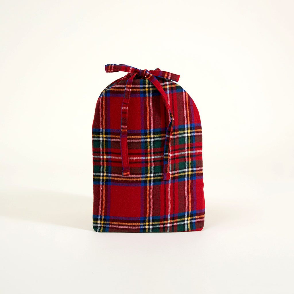 Red Tartan Plaid Flannelette Luxe Pajama Set