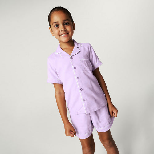 Lavender Haze Flannelette Luxe Pajama Short Set