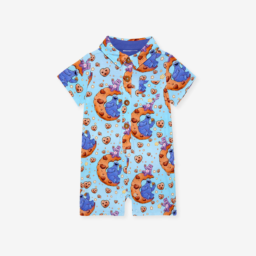 Care Bears™ Share Bear & Cookie Monster Collared Henley Shortall