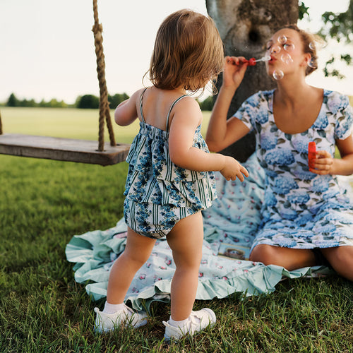 Tricia Ruffled Bubble Romper