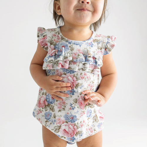 Etta Pointelle Ruffled Bubble Romper