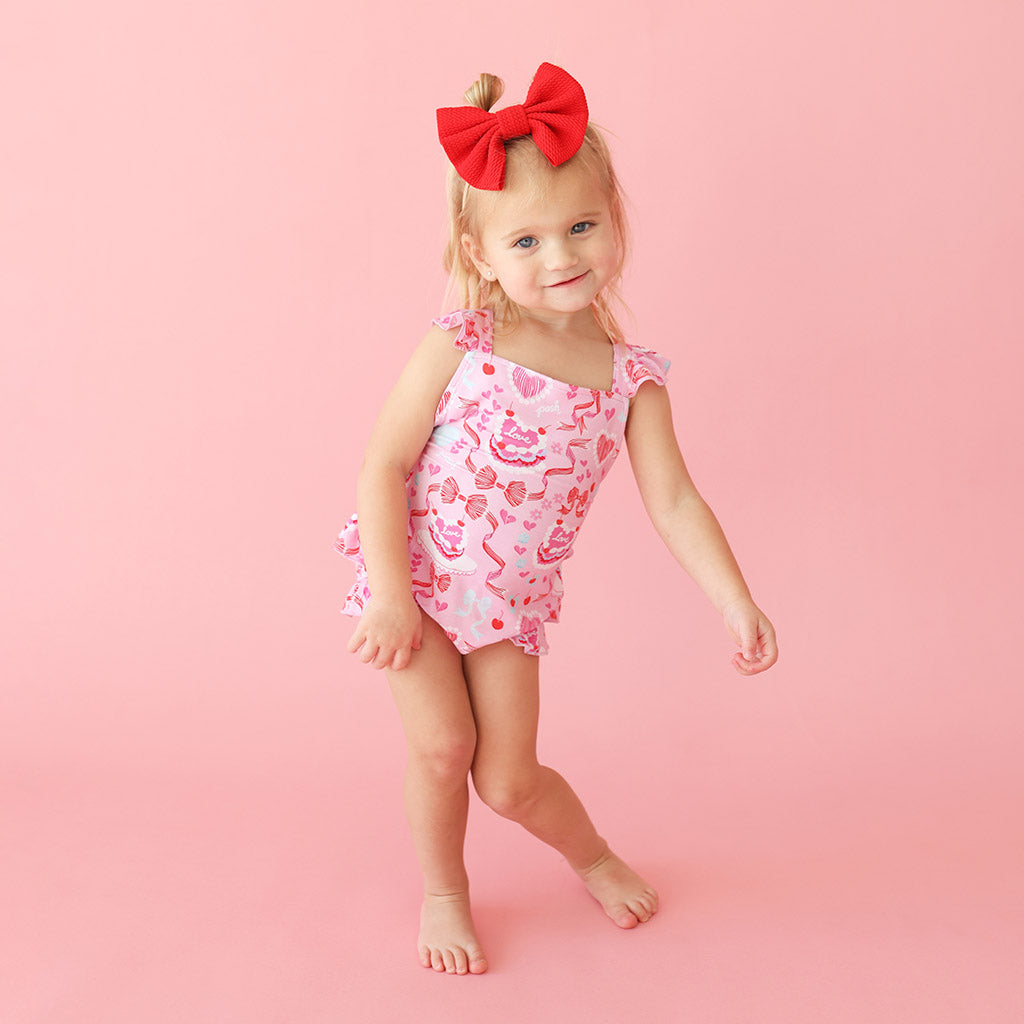 Posh factory Peanut Selene Ruffled Bubble Romper 18-24 months