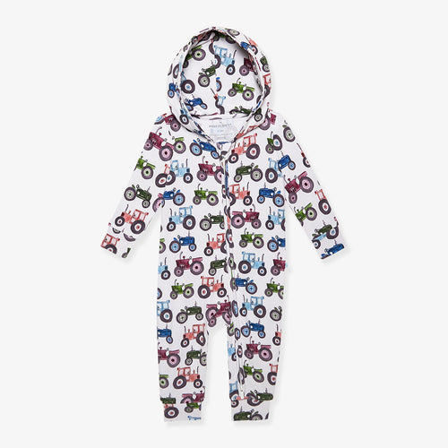 Jonny French Terry Zippered Hooded Romper