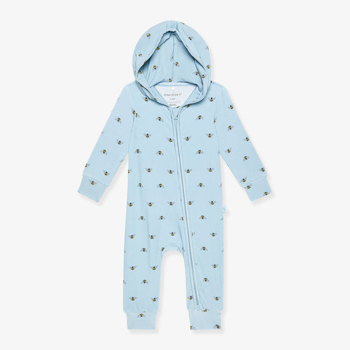 Zanna French Terry Zippered Hooded Romper