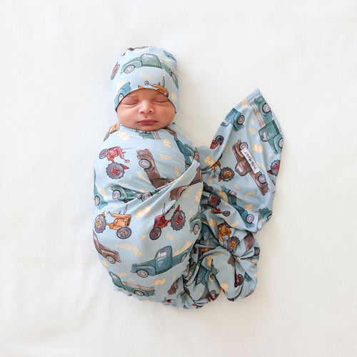 Corbin Swaddle Beanie Set