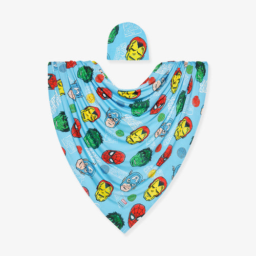 Marvel Heroes Swaddle Beanie Set