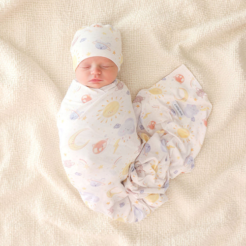 Braxton Swaddle Beanie Set