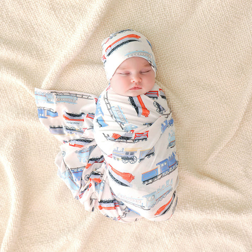 Landon Swaddle Beanie Set