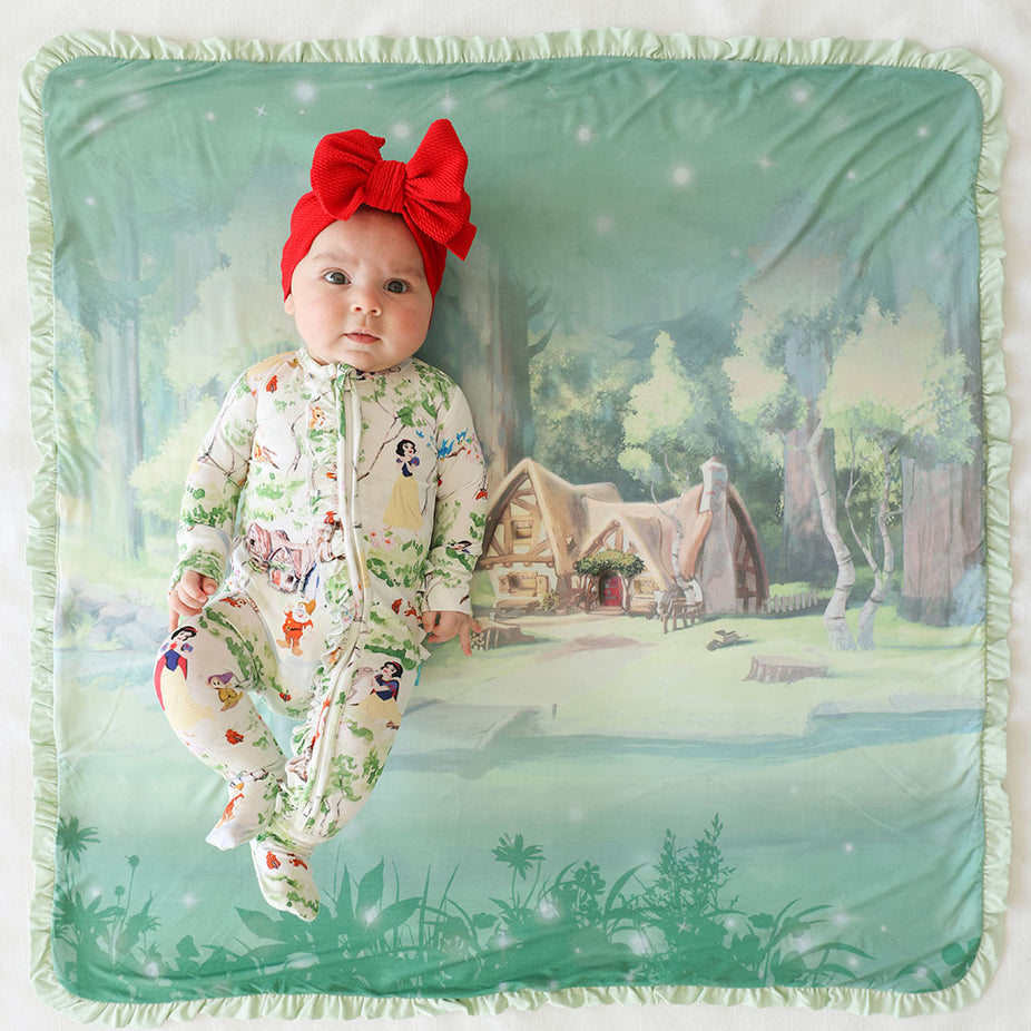 Cottage Green Reversible Baby Blanket Disney Princess Snow White