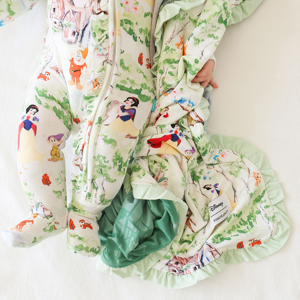 Cottage Green Reversible Baby Blanket Disney Princess Snow White