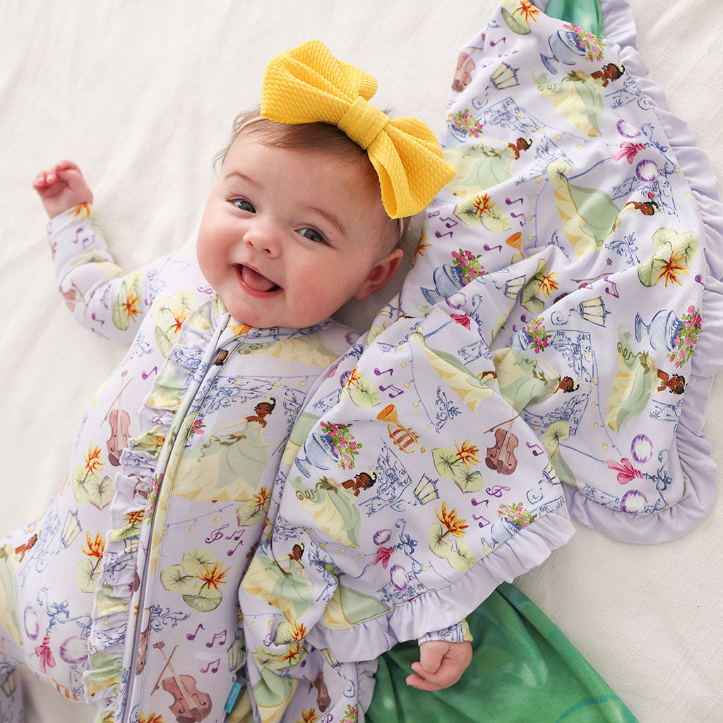 Fairytale Green Reversible Baby Blanket Disney Princess Tiana