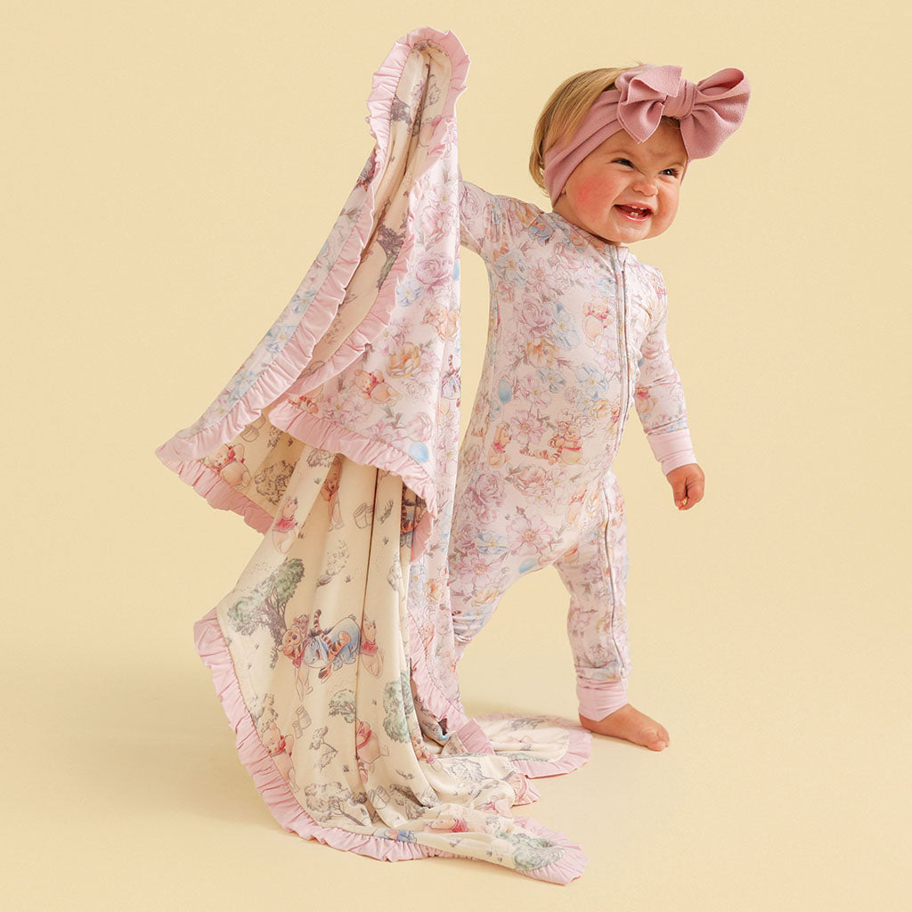 Disney Winnie the Pooh & Hundred Acre Wood Ruffled Luxette Patoo® Blanket
