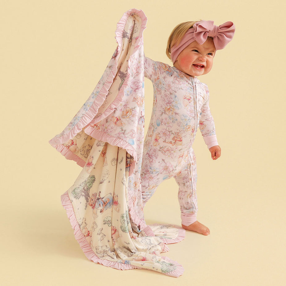 Disney Winnie the Pooh & Hundred Acre Wood Ruffled Luxette Patoo® Blanket