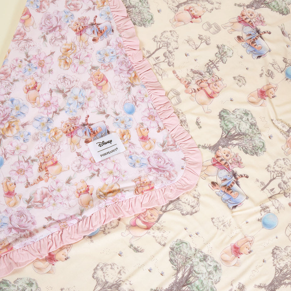 Disney Winnie the Pooh & Hundred Acre Wood Ruffled Luxette Patoo® Blanket
