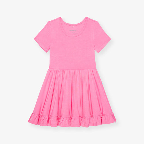 Cruisin' Pink Ruffled Twirl Dress