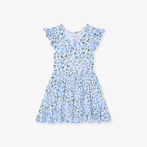 Bluebell Pointelle Ruffled Twirl Dress