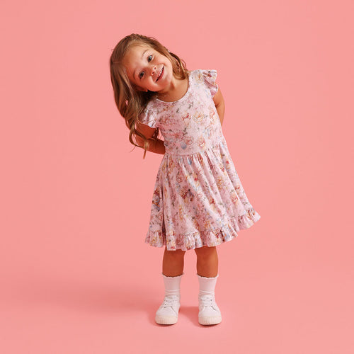 Disney Winnie the Pooh Pointelle Ruffled Twirl Dress