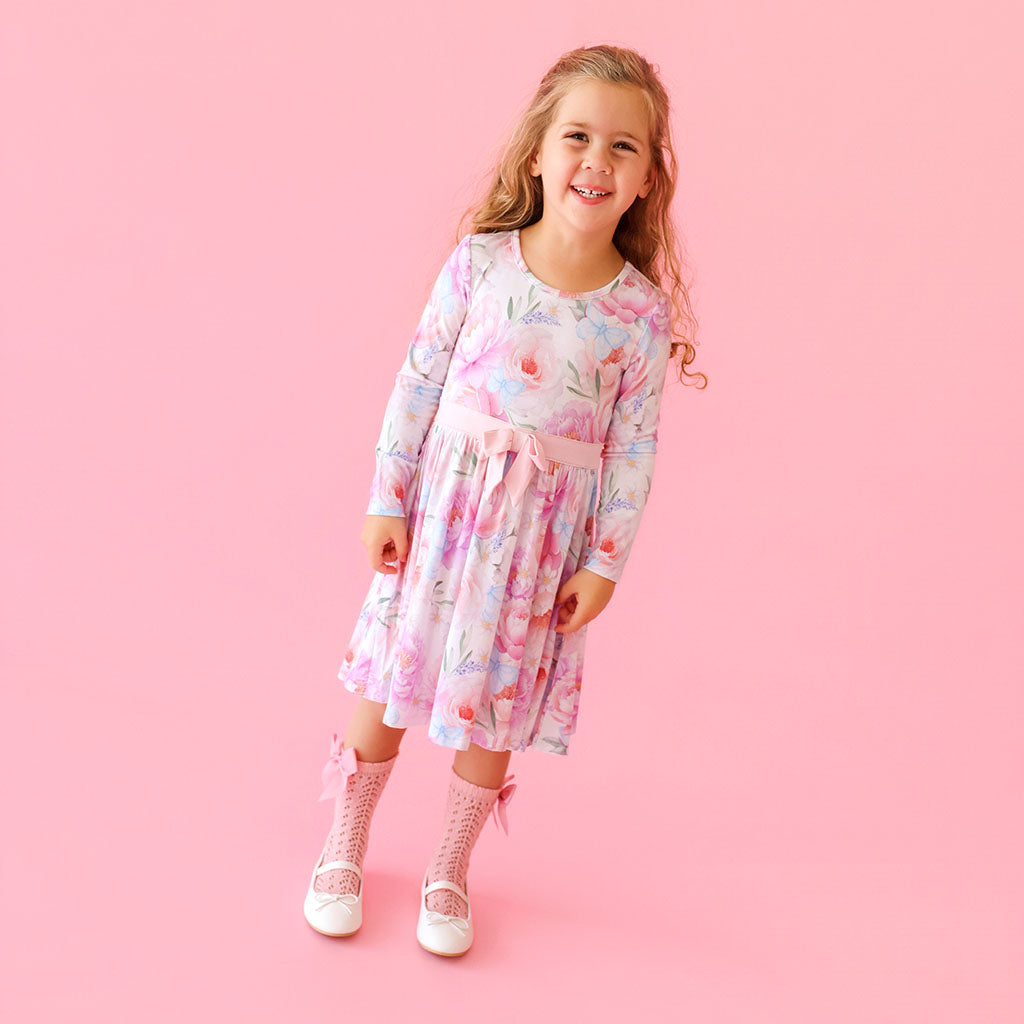 Dominique Bow Twirl Dress