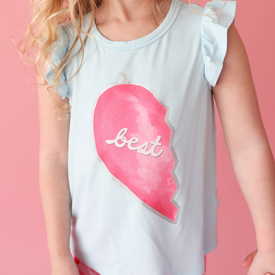 BFF Heart Best Ruffled Tee