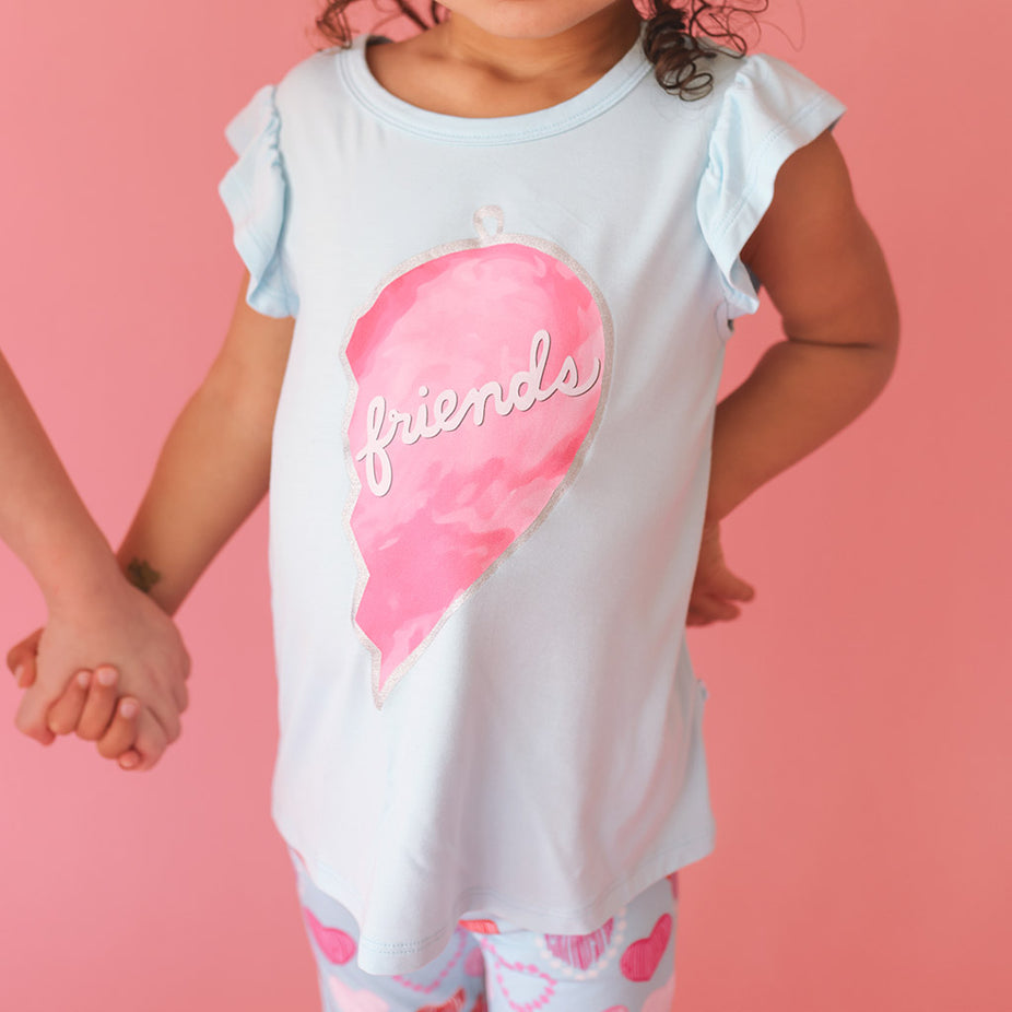 BFF Heart Friends Ruffled Tee