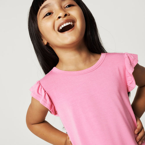 Cruisin' Pink Ruffled Tee