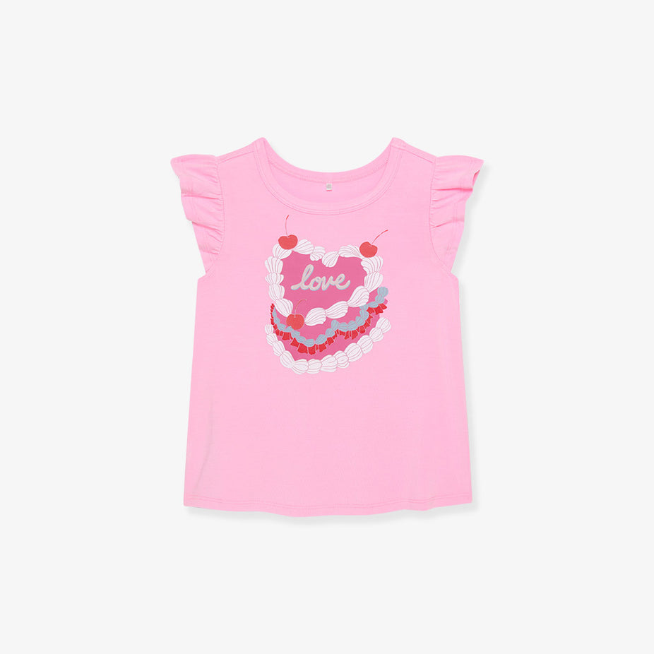 Love Cake Ruffled Tee