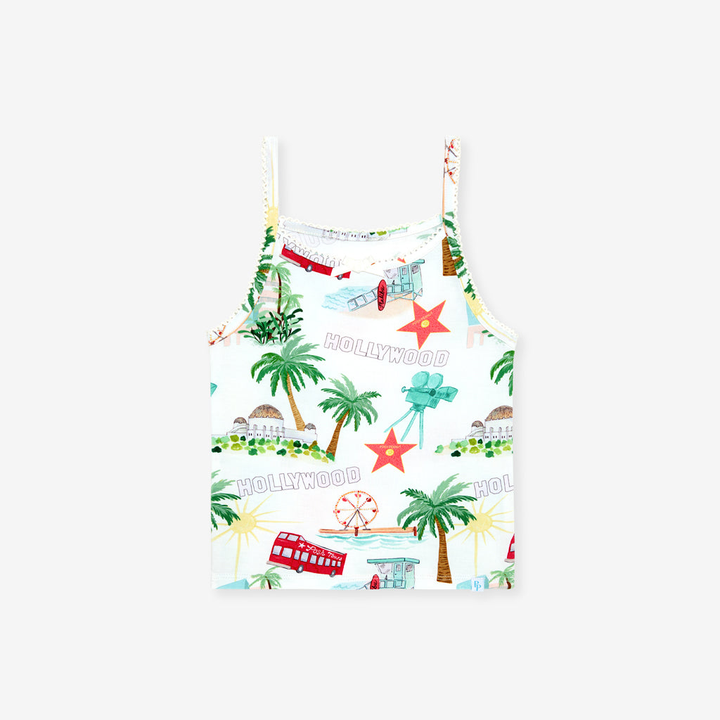 Posh Los Angeles Girls' Picot Cami