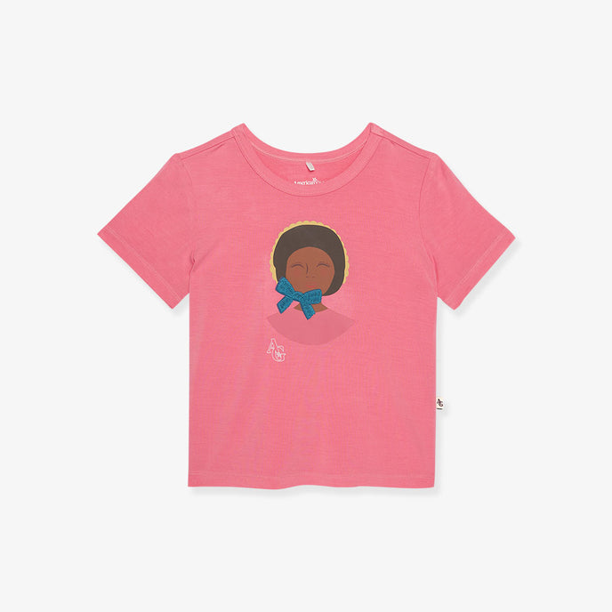 Pink Short Sleeve American Girl® Addy Portrait Classic Tee 