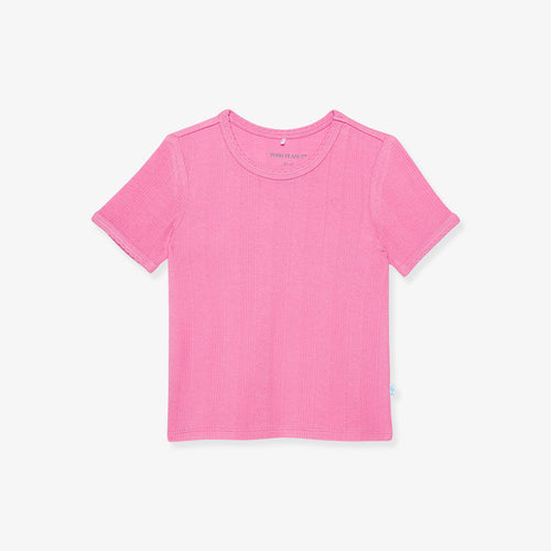 Cruisin' Pink Pointelle Baby Tee