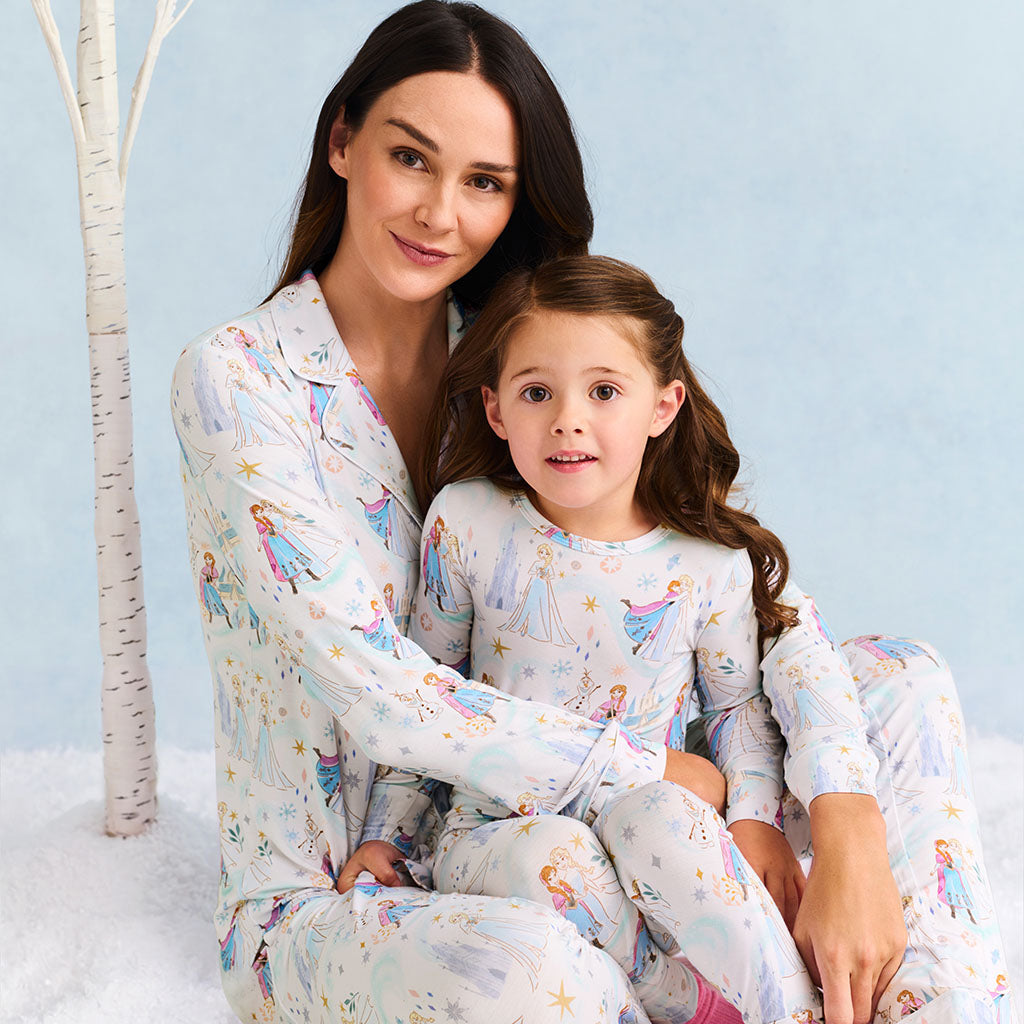 Blue Long Sleeve Disney Frozen Elsa & Anna Classic Pajama Set