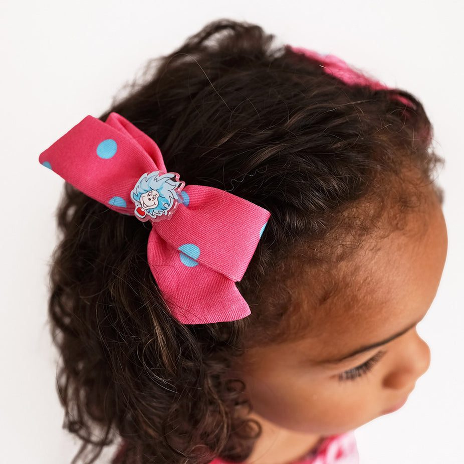 Dr. Seuss Cat Dot Mini Bow Hair Clips