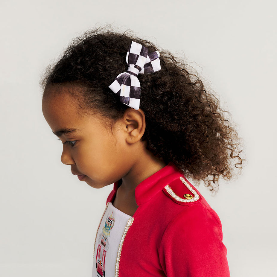 MacKenzie-Childs Courtly Check Mini Bow Hair Clips
