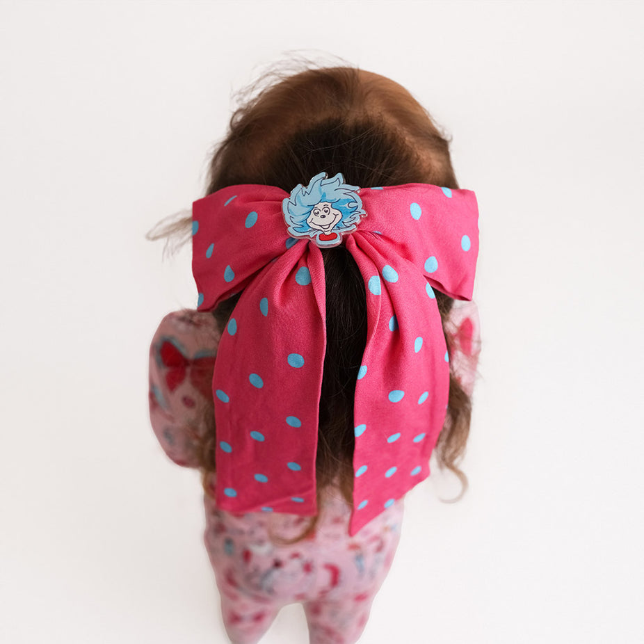 Dr. Seuss Cat Dot Luxe Bow Hair Clip