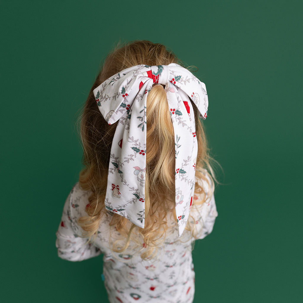 Disney Holiday Pooh Luxe Bow Hair Clip