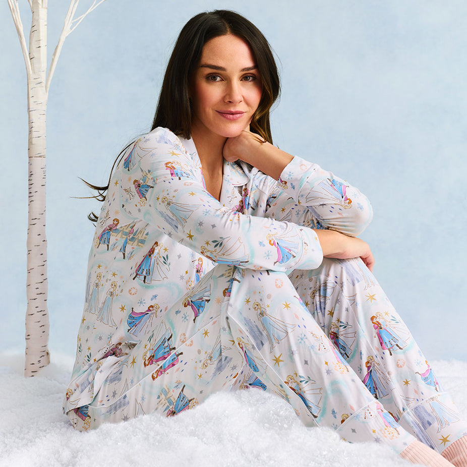 Disney Elsa & Anna Women's Luxe Pajama Pant Set
