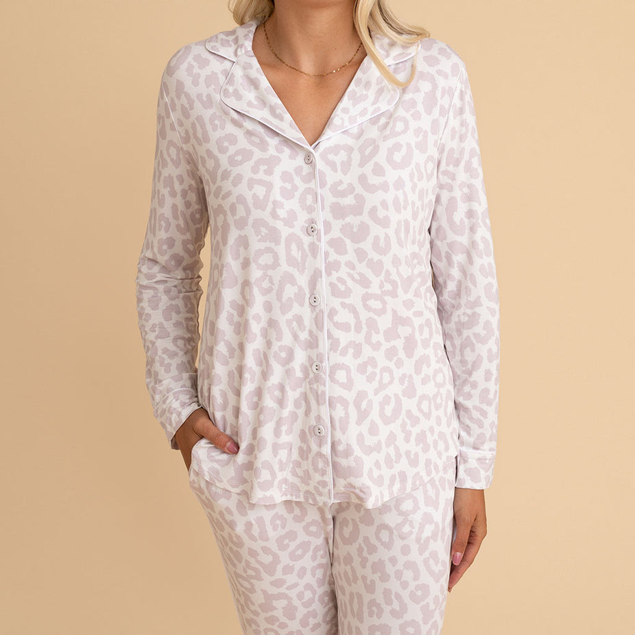 Laurel Leopard Women's Luxe Pajama Pant Set
