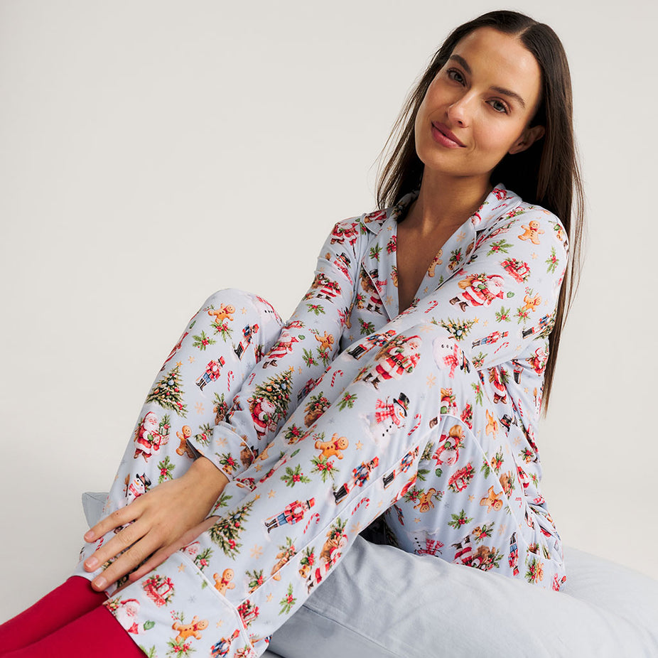 Saint Nicolas Women's Luxe Pajama Pant Set