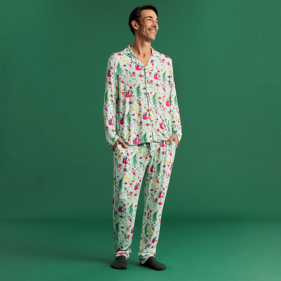 Dr. Seuss Stealing Christmas Men's Luxe Pajama Pant Set