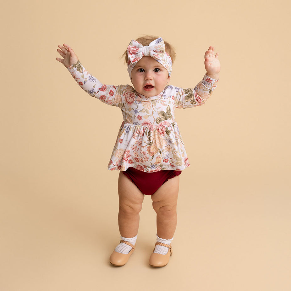Kristiana Peplum Ruffled Bummie Set