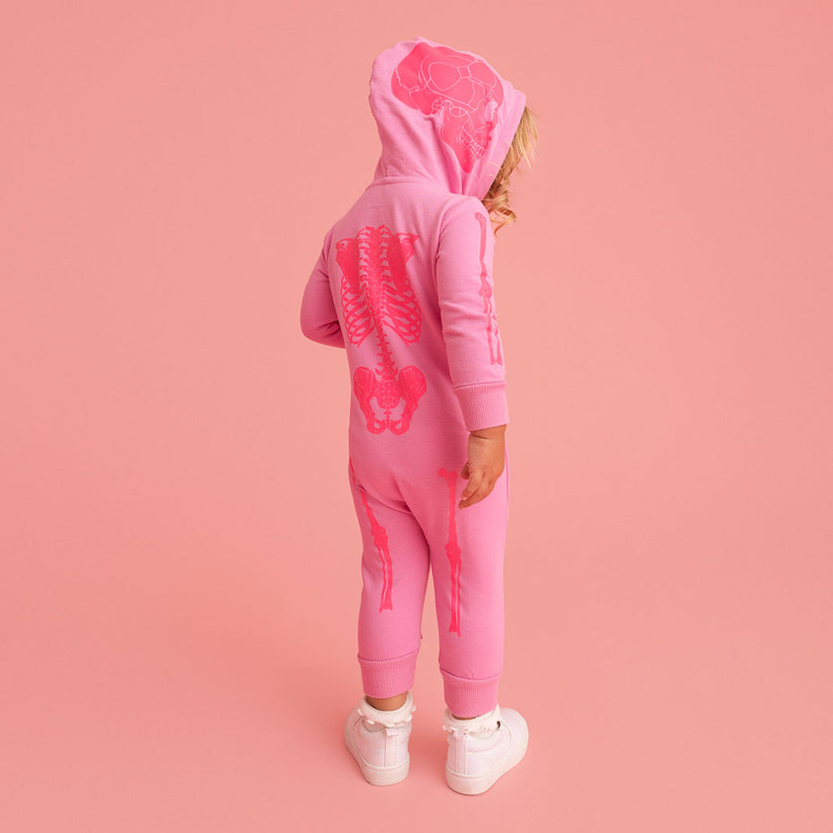 Posh Skelly Fleece Hooded Romper