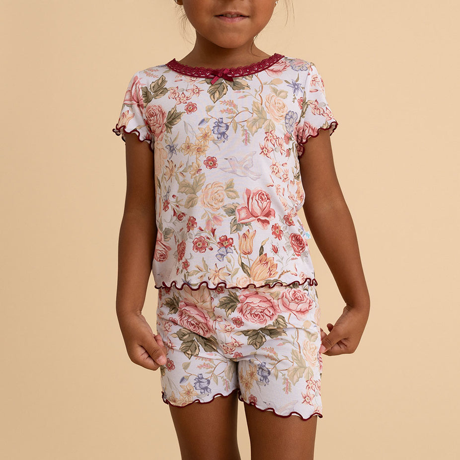 Kristiana Lettuce Edge Top Short Set