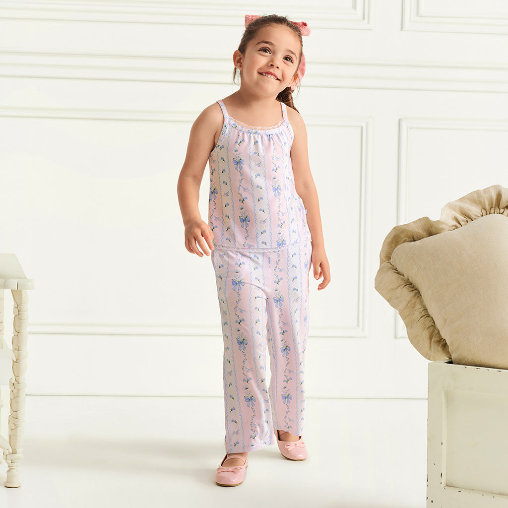 Floral Pink Sleeveless Blythe Cami Pant Set | Posh Peanut®