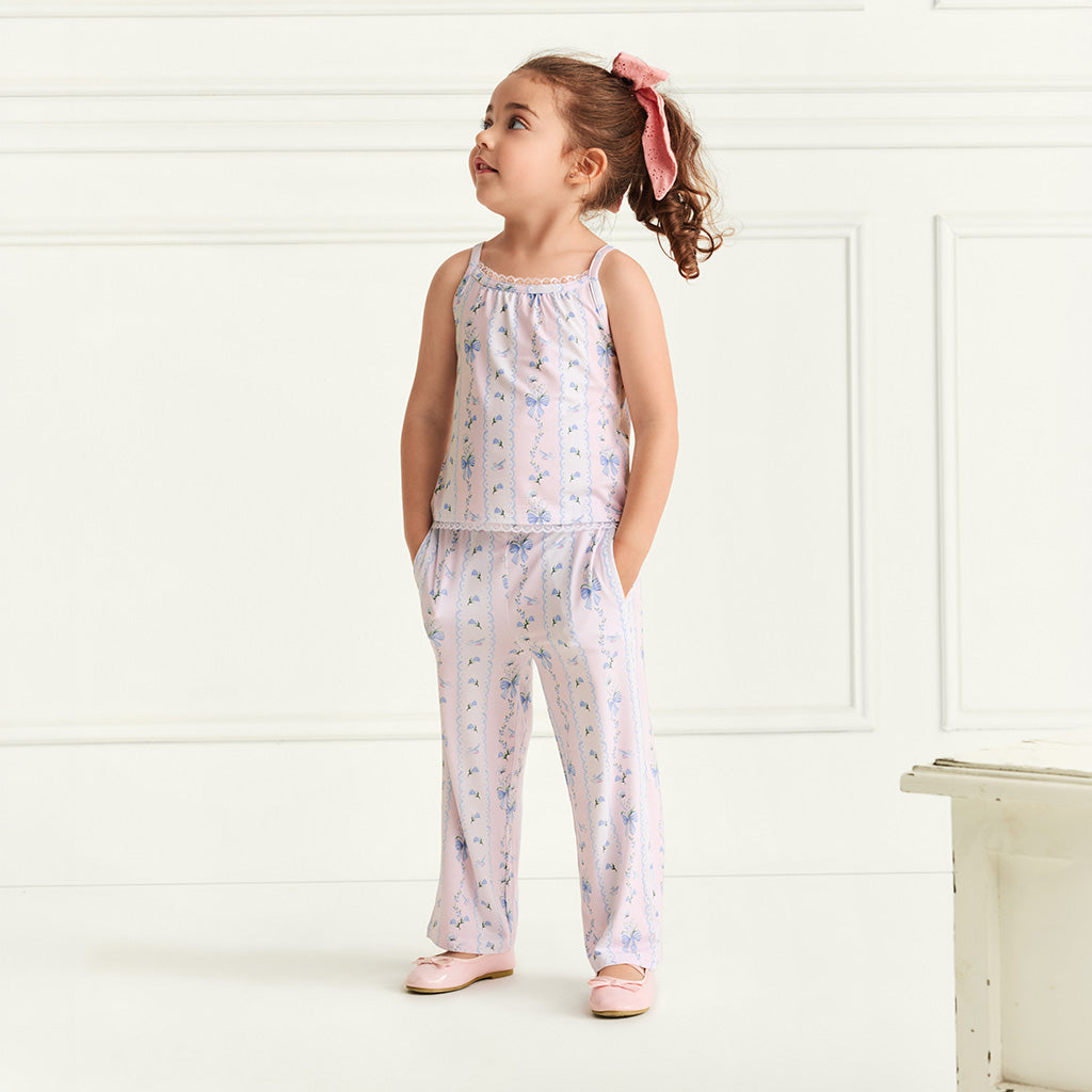 Floral Pink Sleeveless Blythe Cami Pant Set | Posh Peanut®