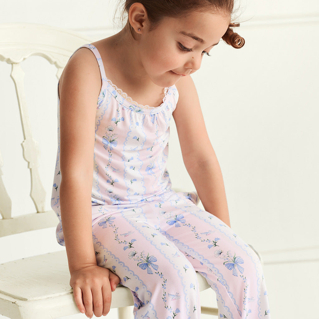 Floral Pink Sleeveless Blythe Cami Pant Set | Posh Peanut®