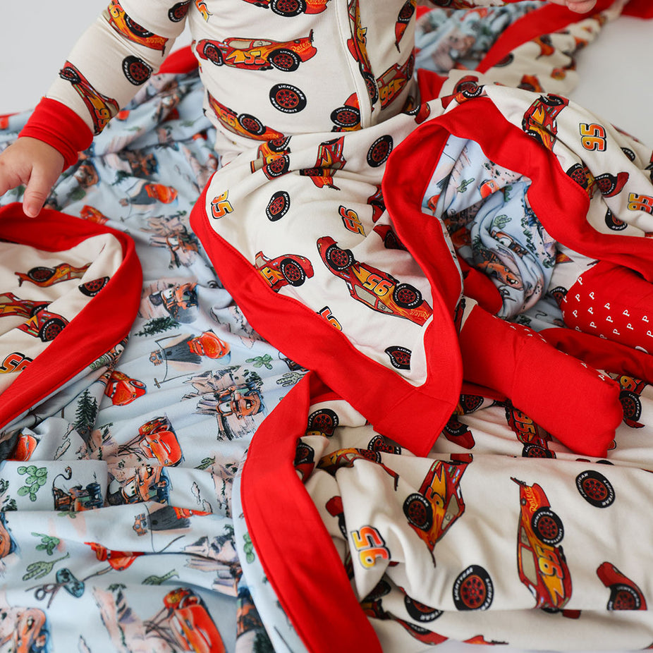 Disney Pixar Cars Rte 66 & Lightning McQueen Luxe Patoo® Blanket