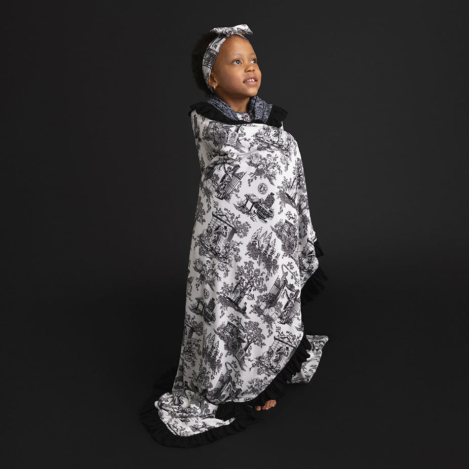 Disney The Haunted Mansion Toile & Wallpaper Ruffled Luxe Patoo® Blanket