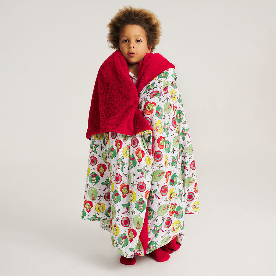Dr. Seuss Grinchmas Ornaments Luxe Plush Patoo® Blanket