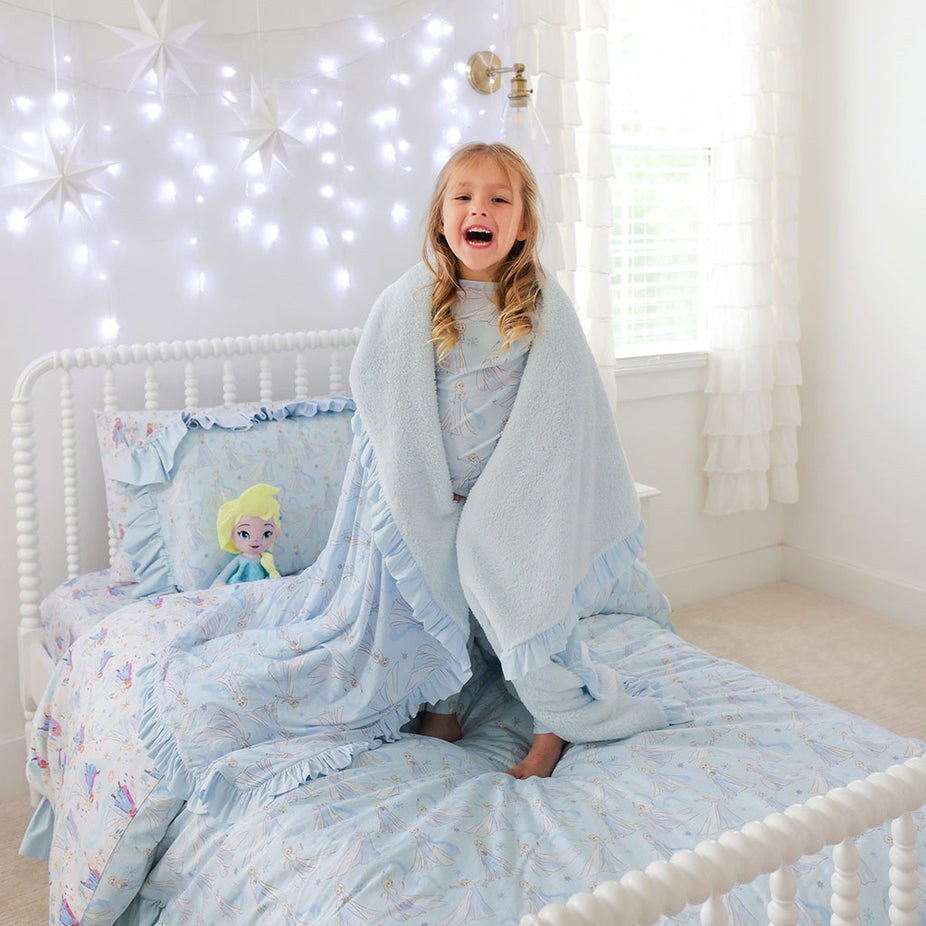 Disney Let It Go Ruffled Luxe Plush Patoo® Blanket