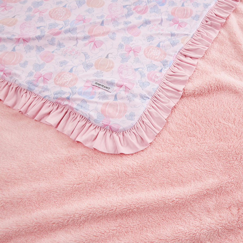 Posh Pumpkins Ruffled Luxe Plush Patoo® Blanket